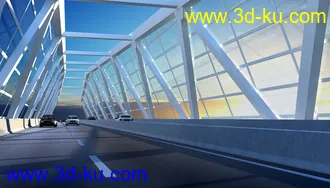 场景 模型下载  max  创意桥设计 白天 夜景的图片