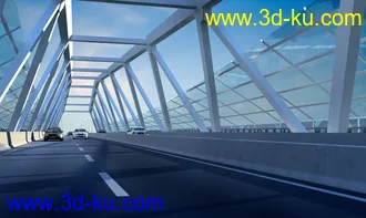 场景 模型下载  max  创意桥设计 白天 夜景的图片
