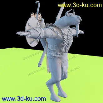 牛头战士3D模型的图片