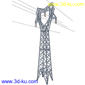 3D打印模型单回直线角钢塔的图片