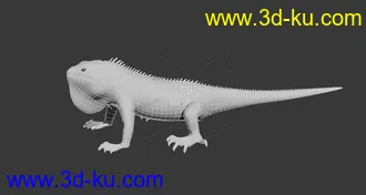 3D打印模型绿鬣蜥 粗模  蜥蜴 粗模 雕刻可用的图片