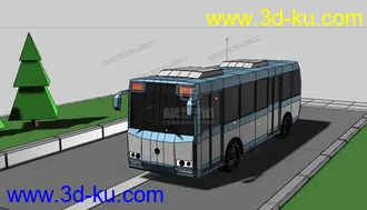3D打印模型lowpoly bus 低面巴士的图片