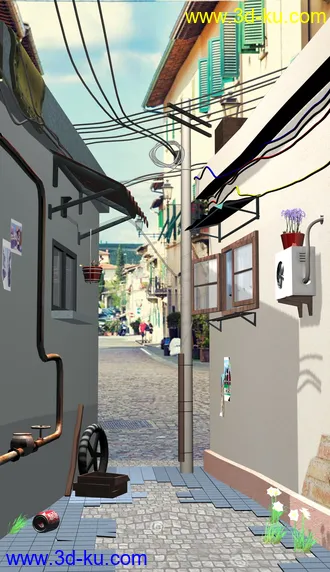 3D打印模型动漫街景的图片