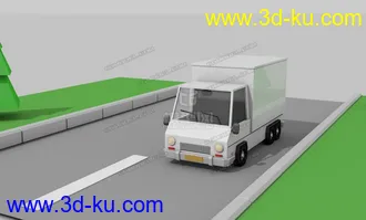 3D打印模型低面货车  lowpoly truck的图片