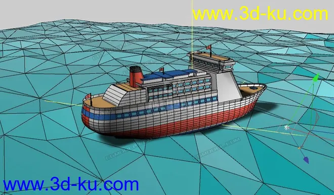 低面游轮 lowpoly cruise模型的图片2