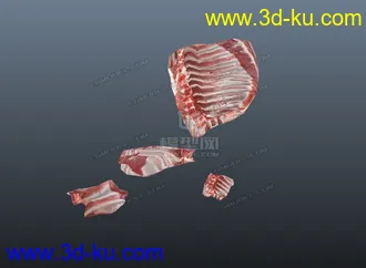 3D打印模型恐龙吃的肉，可以分开碎块。不错的场景道具的图片