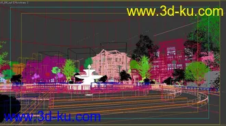 3D打印模型免费分享一个小区园林景观 别墅景观的图片