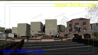 3D打印模型免费分享一个小区园林景观 别墅景观的图片