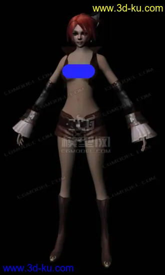 3D打印模型女人，带贴图，带绑定的图片