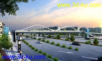 大桥 公路 蓝天 模型下载的图片