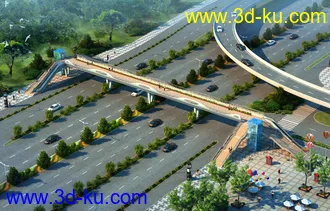 大桥 公路 蓝天 模型下载的图片