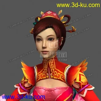 3D打印模型《口袋西游》男女主角 有贴图 带全套动作的图片