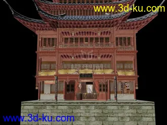 3D打印模型药店有内饰有贴图的图片