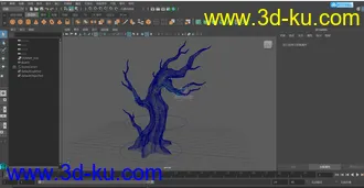 3D打印模型maya树枝-枯树-古树-带绑定的图片