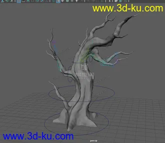 3D打印模型maya树枝-枯树-古树-带绑定的图片