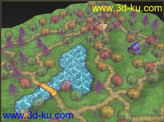 3D打印模型卡通Q版地形的图片