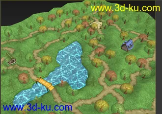 3D打印模型卡通Q版地形的图片