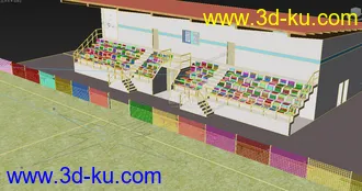 3D打印模型卡通体育场 卡通操场的图片