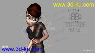 3D打印模型国外动画精品角色mayaRig Mery的图片