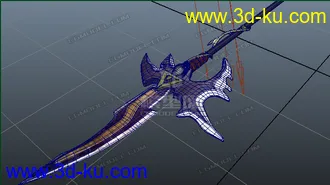 3D打印模型战戟的图片