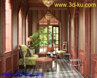 3D打印模型Evermotion Archexteriors vol.31--东方风格室内的图片