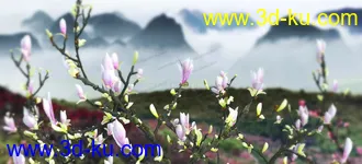 3D打印模型兰花-桃花-仙境-青苔-花瓣-杏花的图片