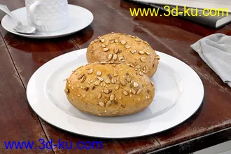 3D打印模型免费影视级-食物-面包-蛋糕-餐具-厨房的图片