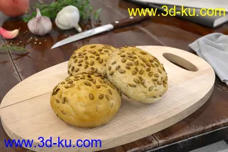 3D打印模型免费影视级-食物-面包-蛋糕-餐具-厨房的图片