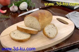 3D打印模型免费影视级-食物-面包-蛋糕-餐具-厨房的图片