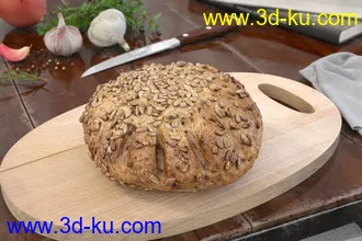 3D打印模型免费影视级-食物-面包-蛋糕-餐具-厨房的图片