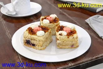 3D打印模型免费影视级-食物-面包-蛋糕-餐具-厨房的图片