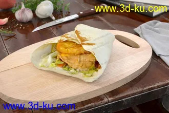 3D打印模型免费影视级-食物-面包-蛋糕-餐具-厨房的图片