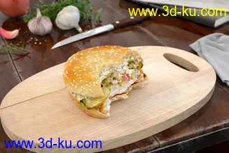 3D打印模型免费影视级-食物-面包-蛋糕-餐具-厨房的图片