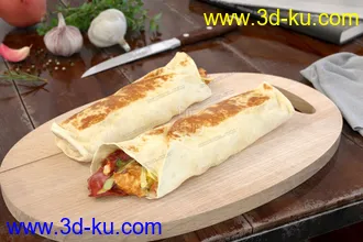 3D打印模型免费影视级-食物-面包-蛋糕-餐具-厨房的图片