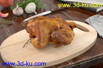 3D打印模型免费影视级-食物-面包-蛋糕-餐具-厨房的图片