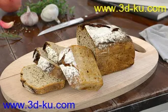 3D打印模型免费影视级-食物-面包-蛋糕-餐具-厨房的图片