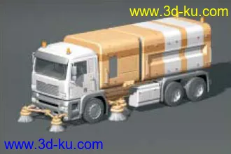 3D打印模型街道垃圾清洁车的图片