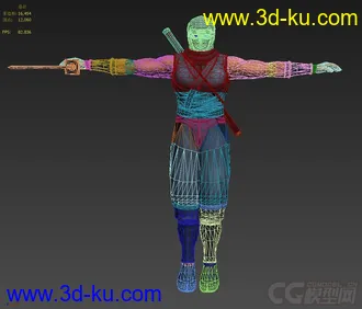 3D打印模型【卡尔共享5】《DOA3》之Ryu[古代忍者造型][XBOX游戏机][日本Tecmo]的图片