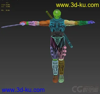 3D打印模型【卡尔共享6】《DOA3》之Ryu[xbox忍者龙剑传造型][XBOX游戏机][日本Tecmo]的图片