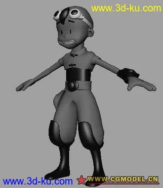 卡通小男孩模型的图片