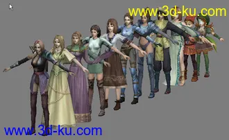 3D打印模型女性角色合集的图片