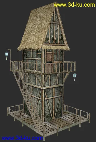 3D打印模型支持 cgman （自己做的房子）的图片