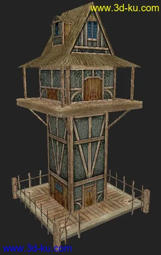 3D打印模型支持 cgman （自己做的房子）的图片