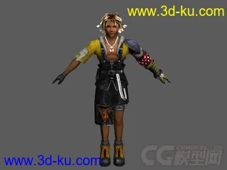 最终幻想10男主角-泰达模型（MAX文件带贴图）的图片