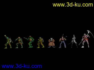 忍者神龟II player(包括隐藏player)模型的图片