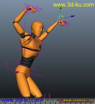 maya带绑定模型的图片