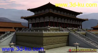 超级牛逼的古建宫殿模型。有渲图的图片