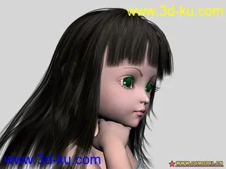 3D打印模型一个很精致的小女孩的图片