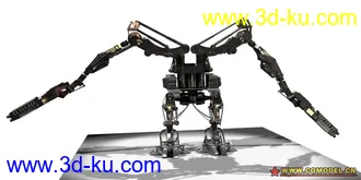 3D打印模型黑客帝国里的机器枪手的图片