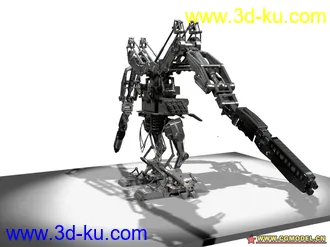 3D打印模型黑客帝国里的机器枪手的图片